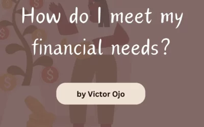 How do I meet my financial needs?